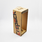 Einfache Rotweinbox aus gewölbtem Papier mit tragbaren Starrgeschenkboxen