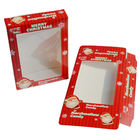 Schokoladen-Fenster-Papier-Elfenbein-kleine Pappverpackenkästen CMYK PVC-Weihnachten