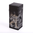 Dekoratives steifes magnetisches Geschenkbox-Silber vereiteln einzelnen Flaschenwodka Geist-Weinflaschenkasten