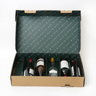 Wellpappe-Rotwein-Flaschen-Geschenkbox-ästhetische Luxusflasche 6 kein Drucken