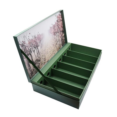kaufen Grün anpassbar 6 Flaschen Karton Weingutschachtel Matte Lamination online manufacture