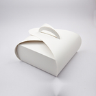 Maßgeschneiderte leichte weiße Kuchenbox mit Handgriff