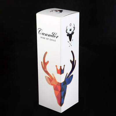 kaufen Flaschen-Geschenkbox zusammenklappbares Artpaper einzelnes Champagne Whisky Alcohol Packaging Box des Wein-250g online manufacture