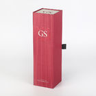 Wein-Flaschen-Geschenkbox Soems rote leere einzelne stützbar für Champagne Packaging