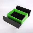 Schwarzes der doppelten Tür und Luxusgeschenkbox grüne PUs lederne Pappmit kundengebundenem Ausschnittschwammeinsatz