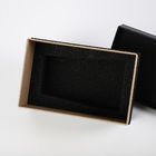 steife schwarze Basis- und Deckelgeschenkbox mit Durchführungsbehälter nach innen und Schwammeinsatz in kundengebundenem Ausschnitt