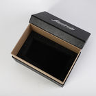 steife schwarze Basis- und Deckelgeschenkbox mit Durchführungsbehälter nach innen und Schwammeinsatz in kundengebundenem Ausschnitt