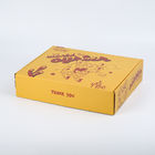 Lieferungs-Kasten Pizza Pappverpackender der gewölbten Werbungs-Kästen gelber
