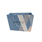 Kraftpapier-kleine blaue kundenspezifische Papiereinkaufstaschen mit Band