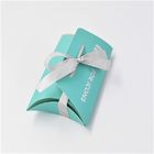 Kleine faltbare flache Kissen-Geschenkbox silberne Folie ODM mit Band-Schließung