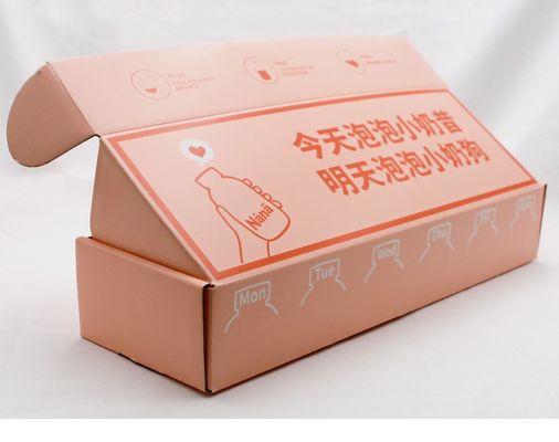 kaufen Kundenspezifische rosa gewölbte Werbung packt Matt-Laminierung Goldfolie mit Logo ein online manufacture