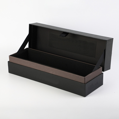 kaufen Einzelne Luxusweinweinbrandwhiskysektflasche Geschenkbox-Spitzenglasverpackungskissenkasten online manufacture