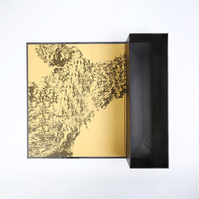 kaufen Champagner Weinflasche Geschenkbox Klappe Karton Magnetverschluss Starre Flachpackung Whisky Brandy Box online manufacture