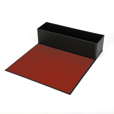 kaufen Einzelnes Verpackenwein-Flaschen-Geschenkbox-Griff-Schwarzes runzeln für Champagne online manufacture