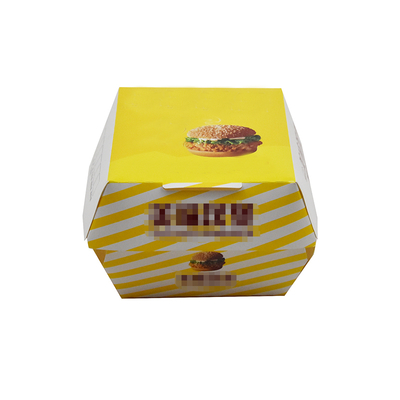 Maßgefertigte, stabile Papierbehälter für Take-away-Hamburger, Lebensmittelverpackung, Mattlaminierung, UV-Lack, auch für falsche Wimpern und Socken