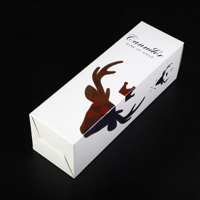 Zusammenklappbare Pappwein-Geschenkbox-einzelner Flaschen-Abbruchs-Verschluss für Champagne Whisky Alcohol