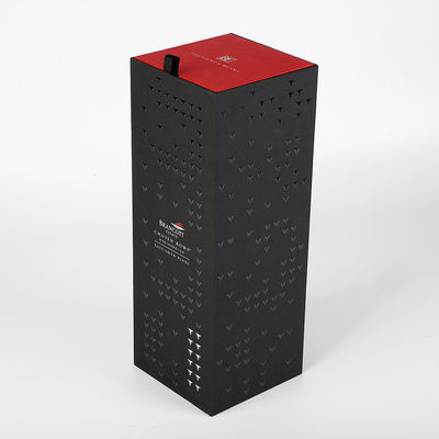 Steifer faltender Papprotwein-Flaschen-Geschenkbox-Whisky Gin Packaging Box